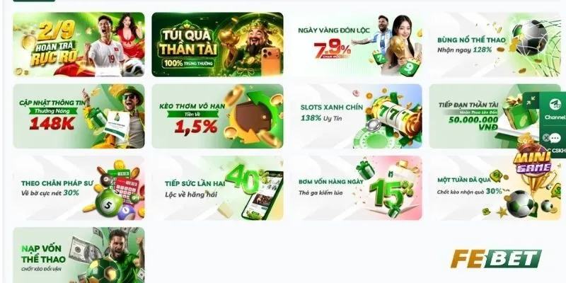 FE BET mang đến nhiều ưu đãi hấp dẫn
